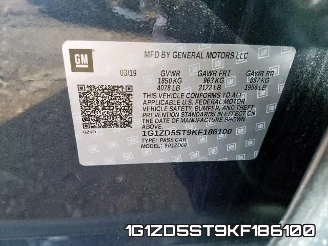1G1ZD5ST9KF186100 фото 2