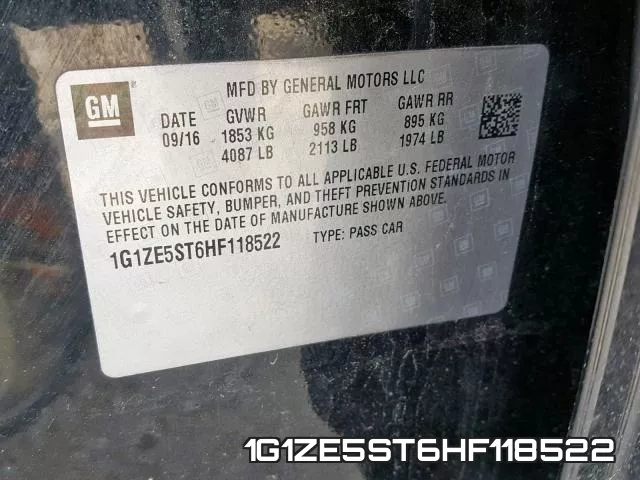 1G1ZE5ST6HF118522 фото 2