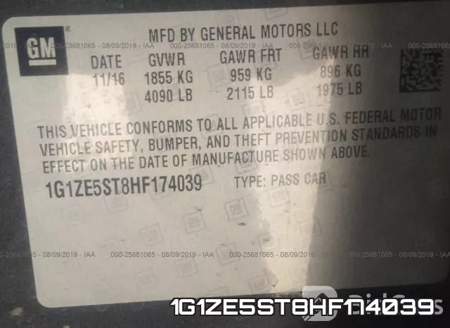 1G1ZE5ST8HF174039 фото 10