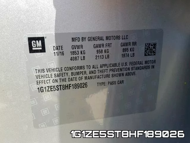 1G1ZE5ST8HF189026 фото 2