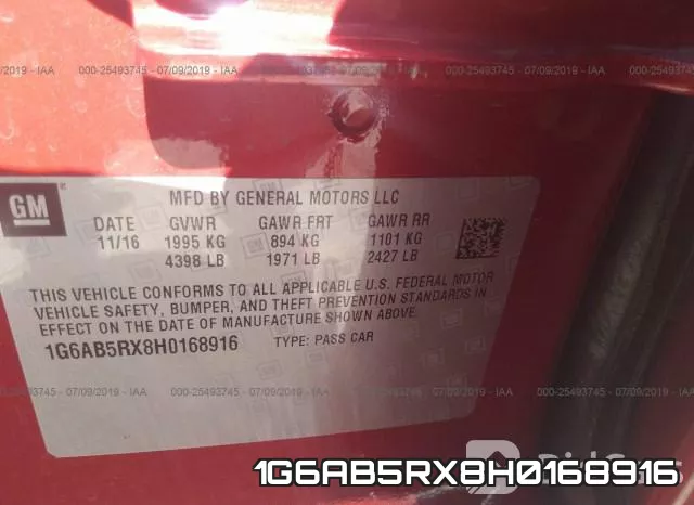 1G6AB5RX8H0168916 фото 10