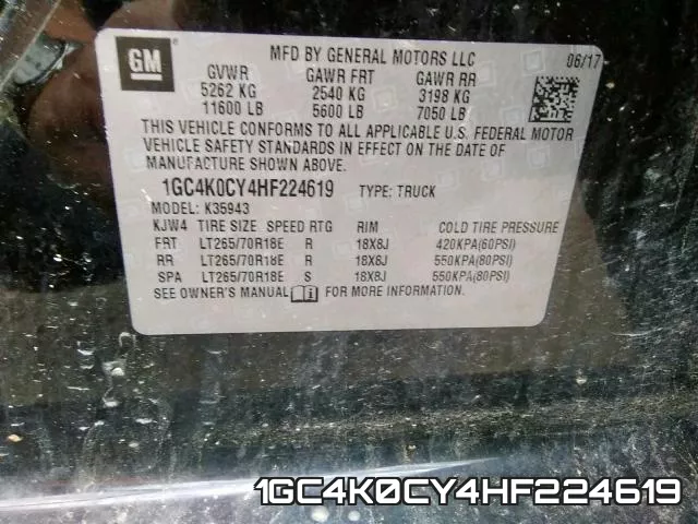 1GC4K0CY4HF224619 фото 2