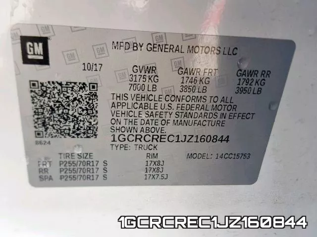 1GCRCREC1JZ160844 фото 2