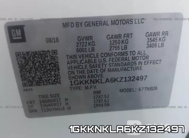 1GKKNKLA6KZ132497 фото 10