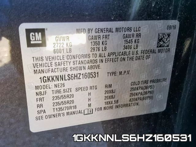 1GKKNNLS6HZ160531 фото 2