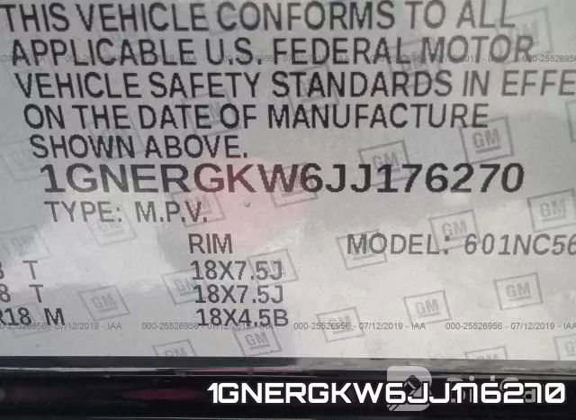 1GNERGKW6JJ176270 фото 10