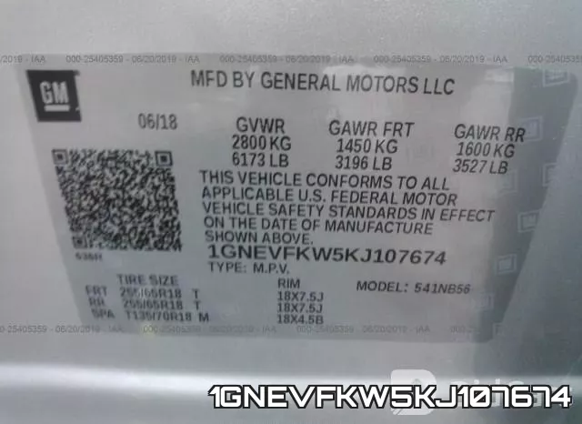 1GNEVFKW5KJ107674 фото 10