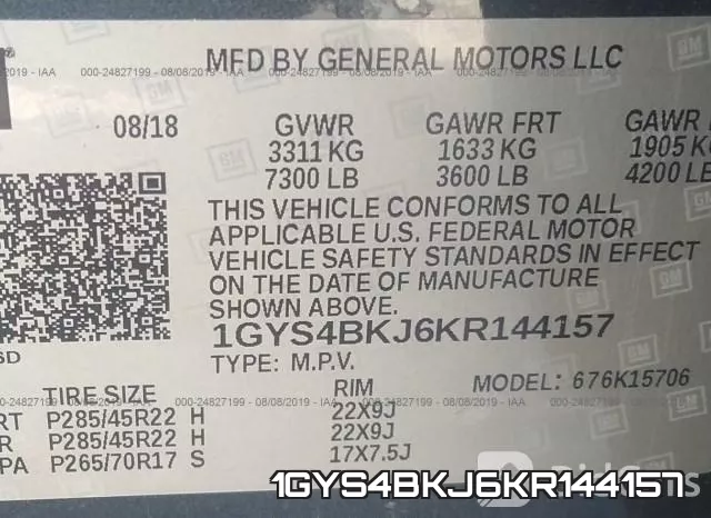 1GYS4BKJ6KR144157 фото 10