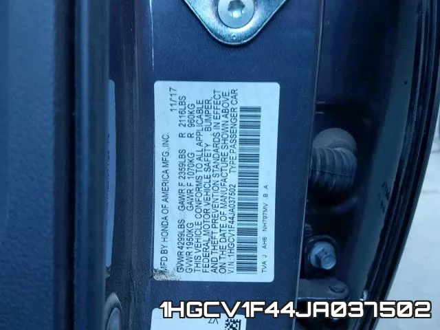 1HGCV1F44JA037502 фото 2