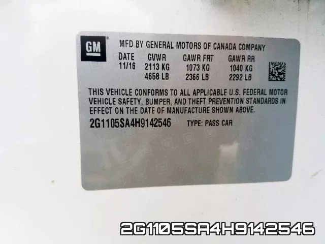 2G1105SA4H9142546 фото 2