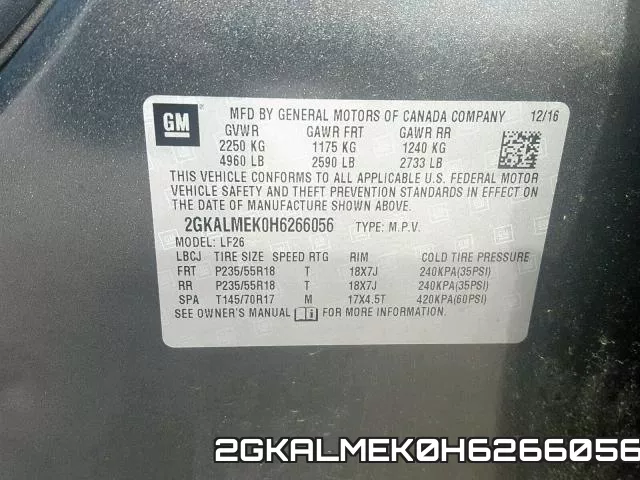2GKALMEK0H6266056 фото 2