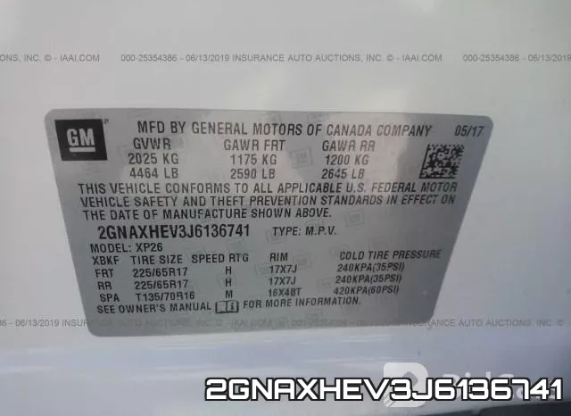 2GNAXHEV3J6136741 фото 10