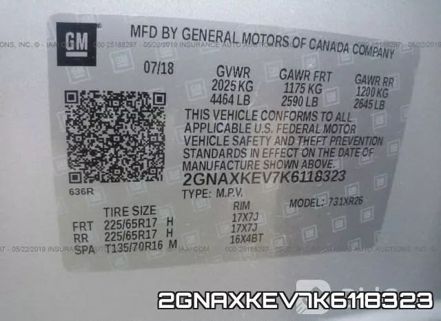2GNAXKEV7K6118323 фото 10