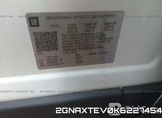 2GNAXTEV0K6227454 фото 10