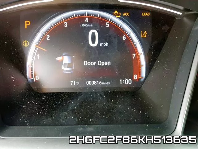 2HGFC2F86KH513635 фото 9