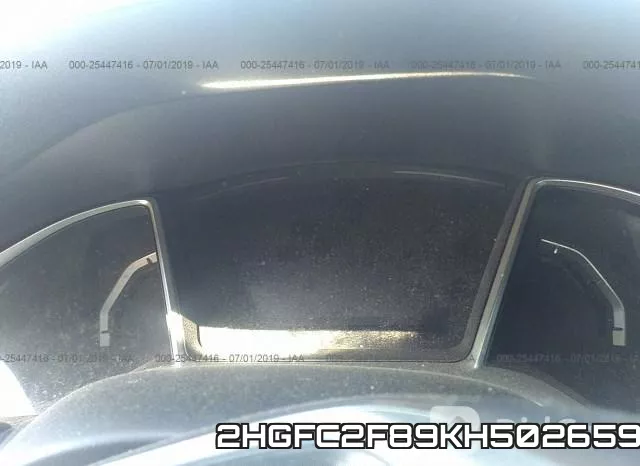 2HGFC2F89KH502659 фото 8