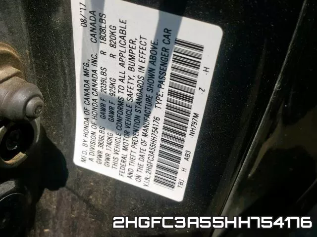 2HGFC3A55HH754176 фото 2