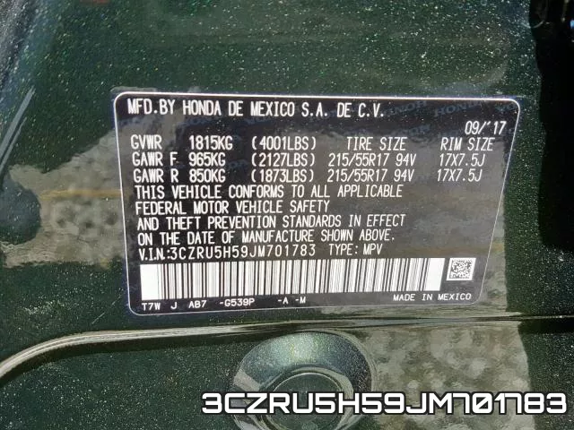 3CZRU5H59JM701783 фото 2