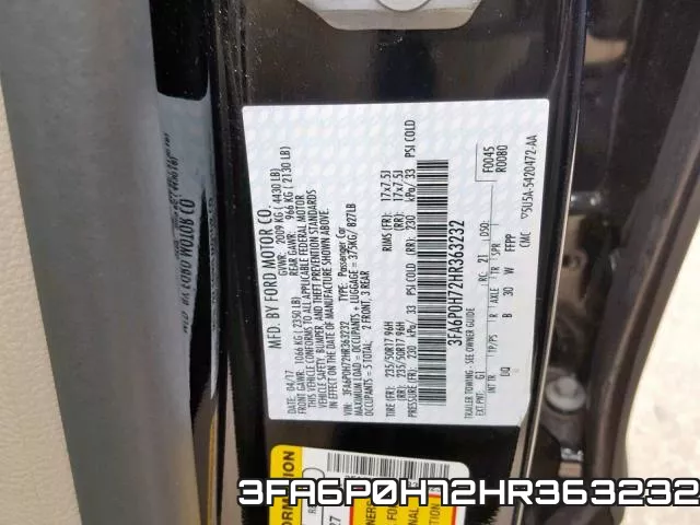3FA6P0H72HR363232 фото 2