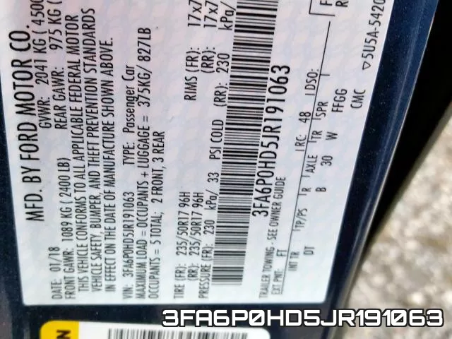 3FA6P0HD5JR191063 фото 2