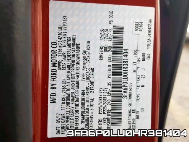 3FA6P0LU0HR381404 фото 2