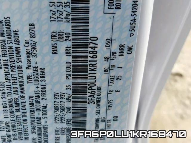 3FA6P0LU1KR168470 фото 2
