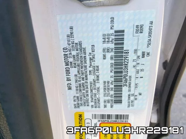 3FA6P0LU3HR229181 фото 2