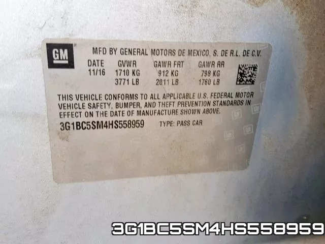 3G1BC5SM4HS558959 фото 2