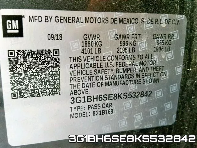 3G1BH6SE8KS532842 фото 2