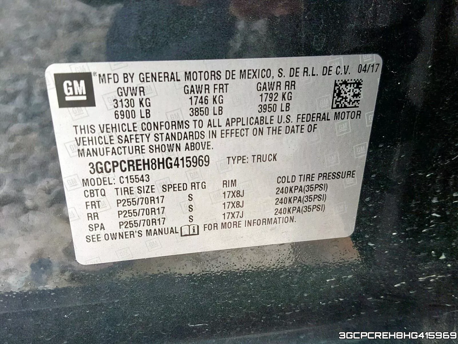 3GCPCREH8HG415969 фото 2