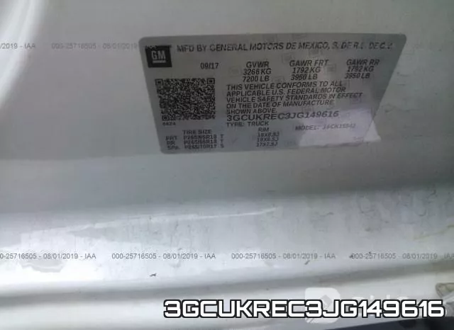 3GCUKREC3JG149616 фото 10
