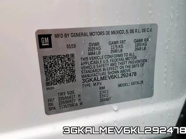 3GKALMEV6KL292478 фото 2