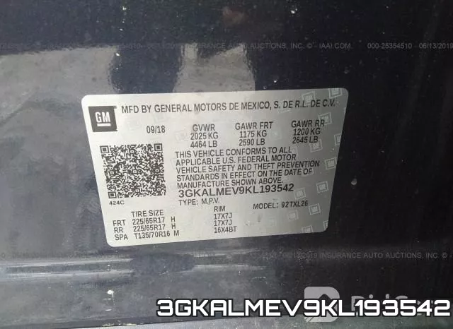 3GKALMEV9KL193542 фото 10