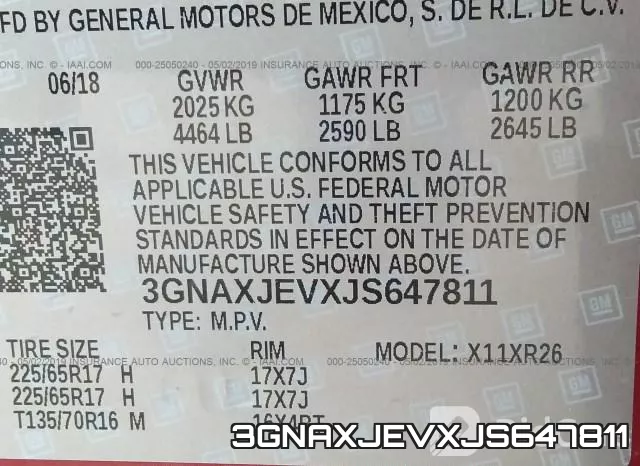 3GNAXJEVXJS647811 фото 10
