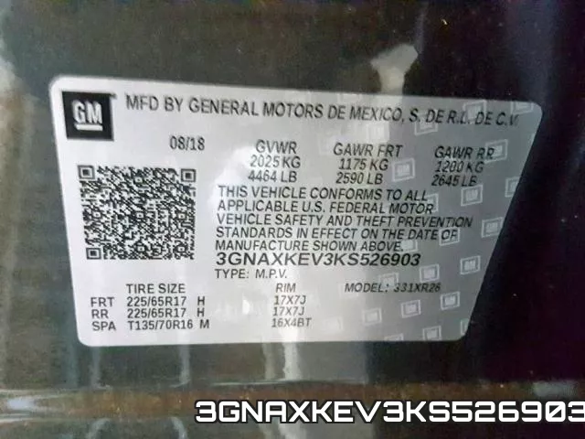 3GNAXKEV3KS526903 фото 2