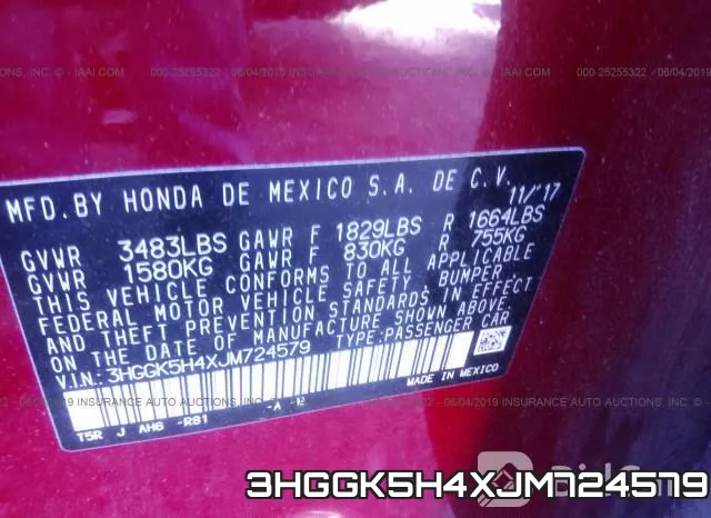 3HGGK5H4XJM724579 фото 10