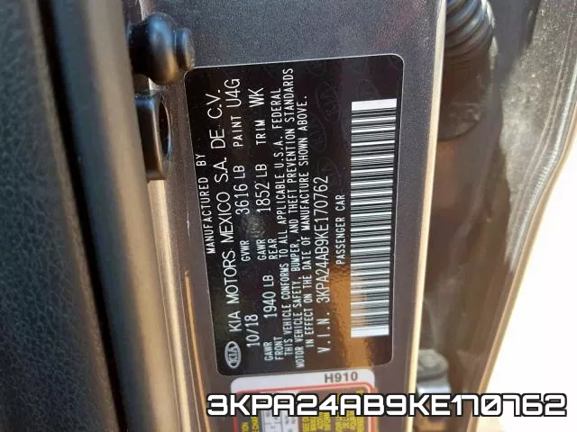 3KPA24AB9KE170762 фото 2