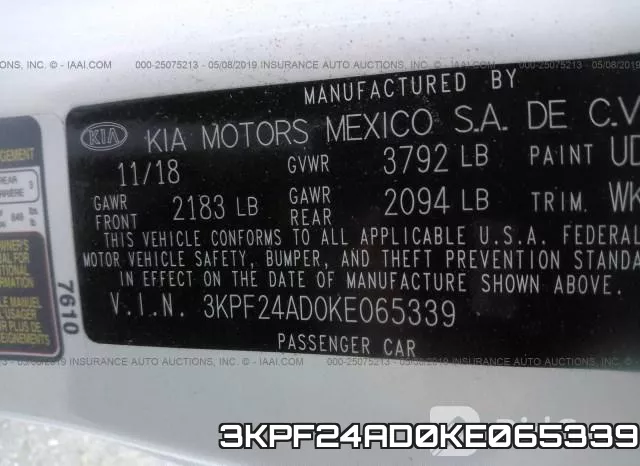 3KPF24AD0KE065339 фото 10
