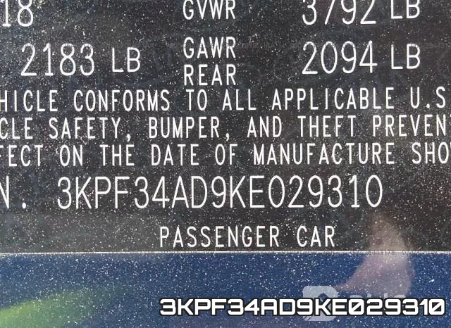3KPF34AD9KE029310 фото 10