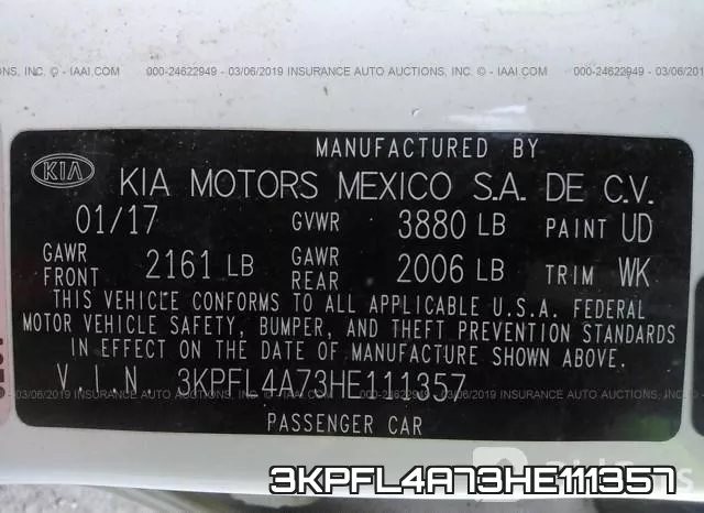 3KPFL4A73HE111357 фото 10