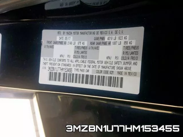 3MZBN1U77HM153455 фото 2