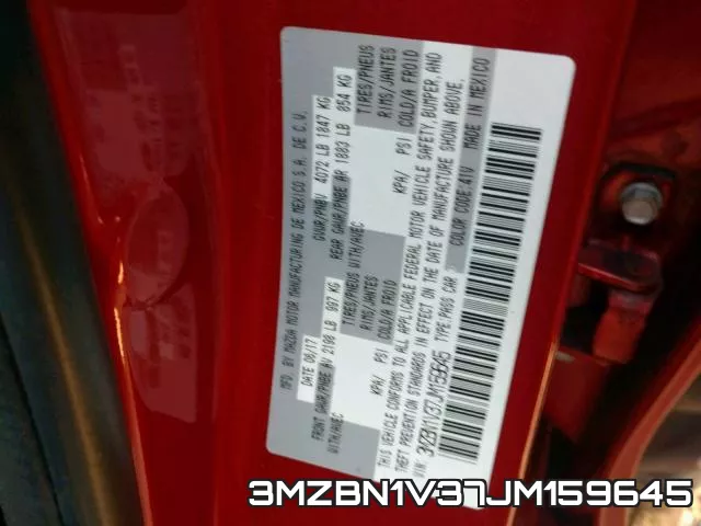 3MZBN1V37JM159645 фото 2