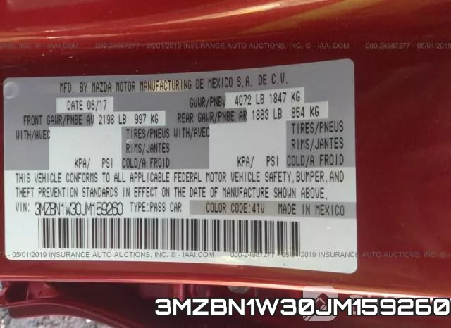 3MZBN1W30JM159260 фото 10