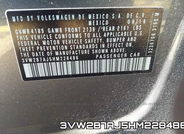 3VW2B7AJ5HM228486 фото 10