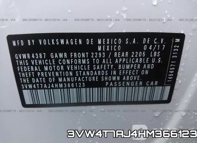3VW4T7AJ4HM366123 фото 10