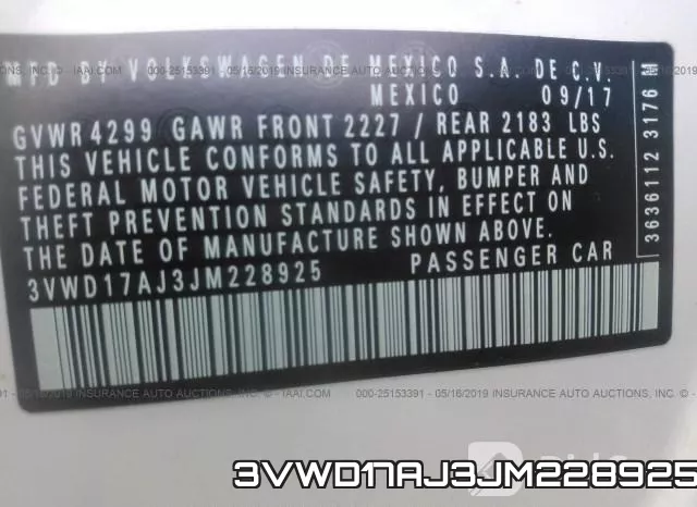 3VWD17AJ3JM228925 фото 10