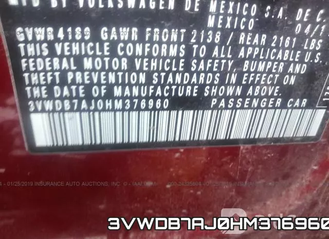 3VWDB7AJ0HM376960 фото 10