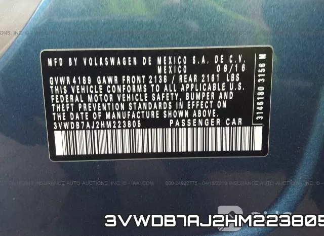3VWDB7AJ2HM223805 фото 10
