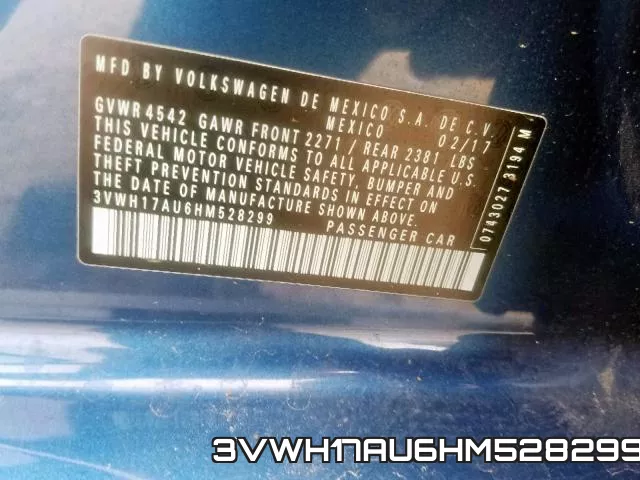 3VWH17AU6HM528299 фото 2