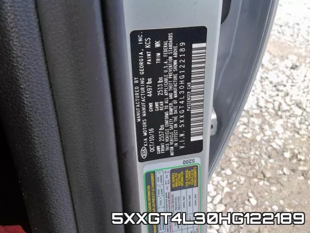 5XXGT4L30HG122189 фото 2
